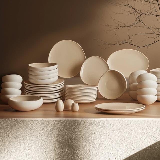 Ensemble de Vaisselle 55 Pièces pour 12 Personnes - Destockage | Storevia