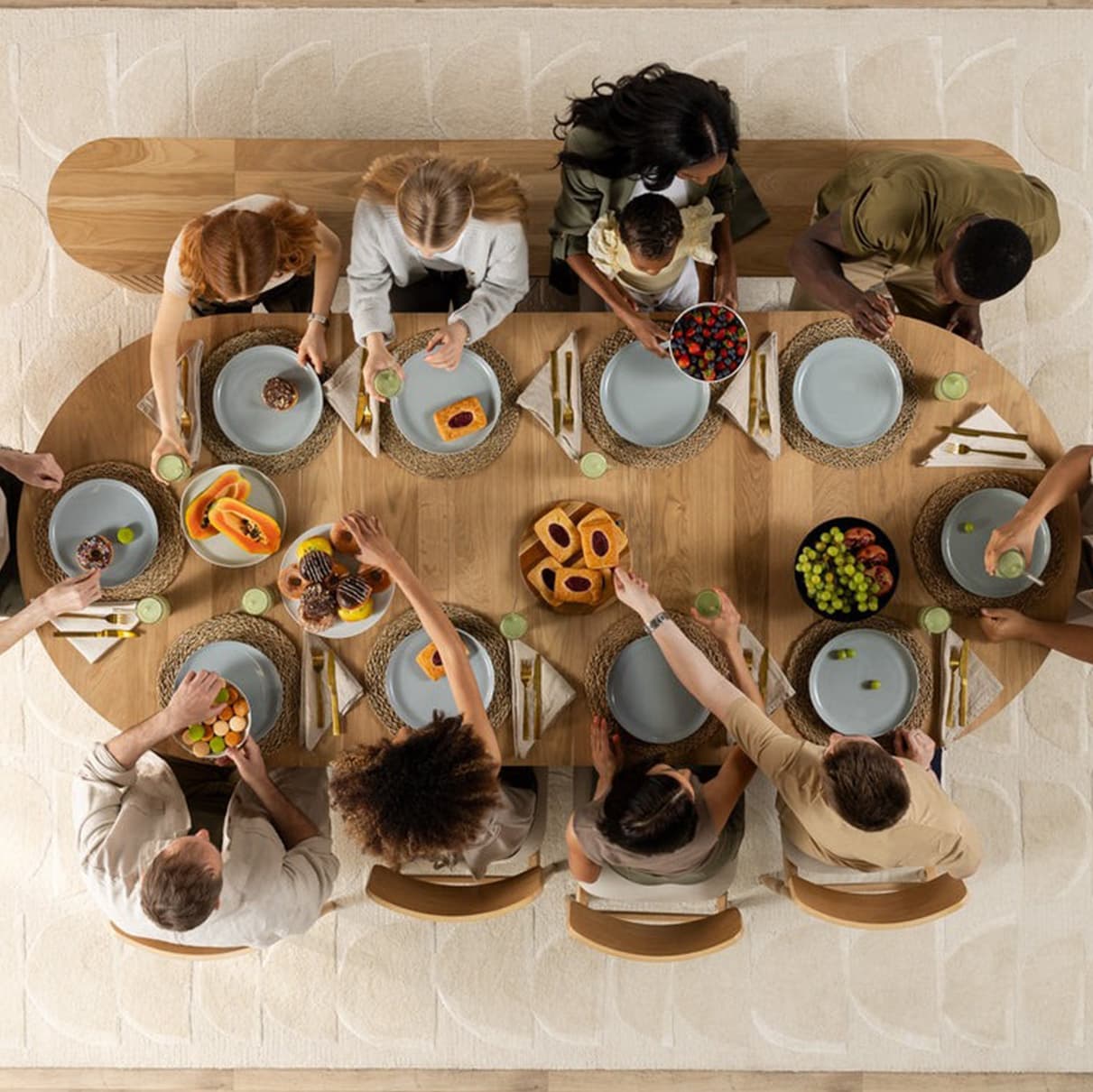 Ensemble de Salle à manger rond Extensible - 3