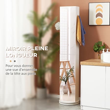 Colonne mdf pivotante avec miroir - 6
